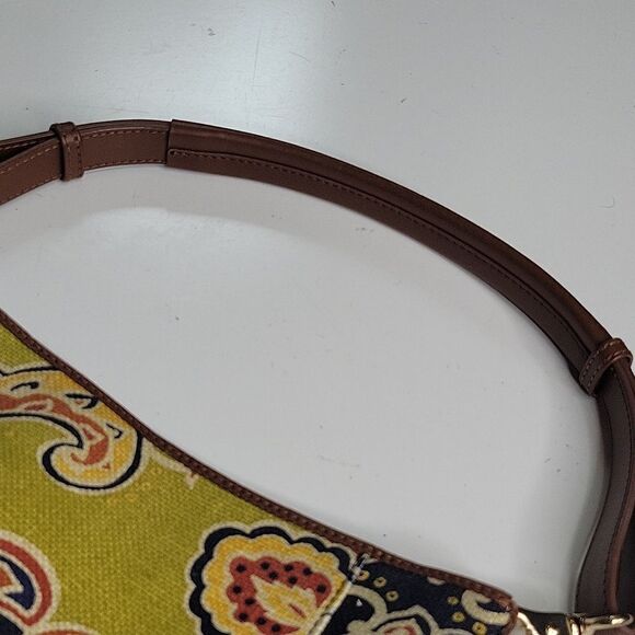 SPARTINA 449 LINEN + LEATHER RESORT FLORAL PREPPY PURSE BAG DAUFUSKIE ISLAND SC - Picture 11 of 16